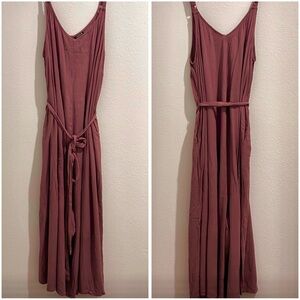 Torrid V-Neck Sleeveless Jumpsuit Casual in Heathered Rose